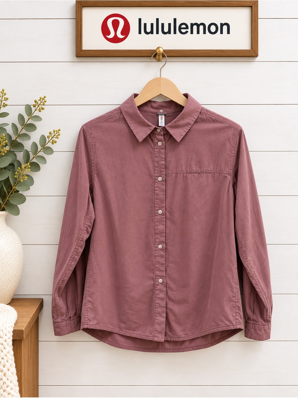 LULULEMON Pink Button-Up Shirt Size 12
